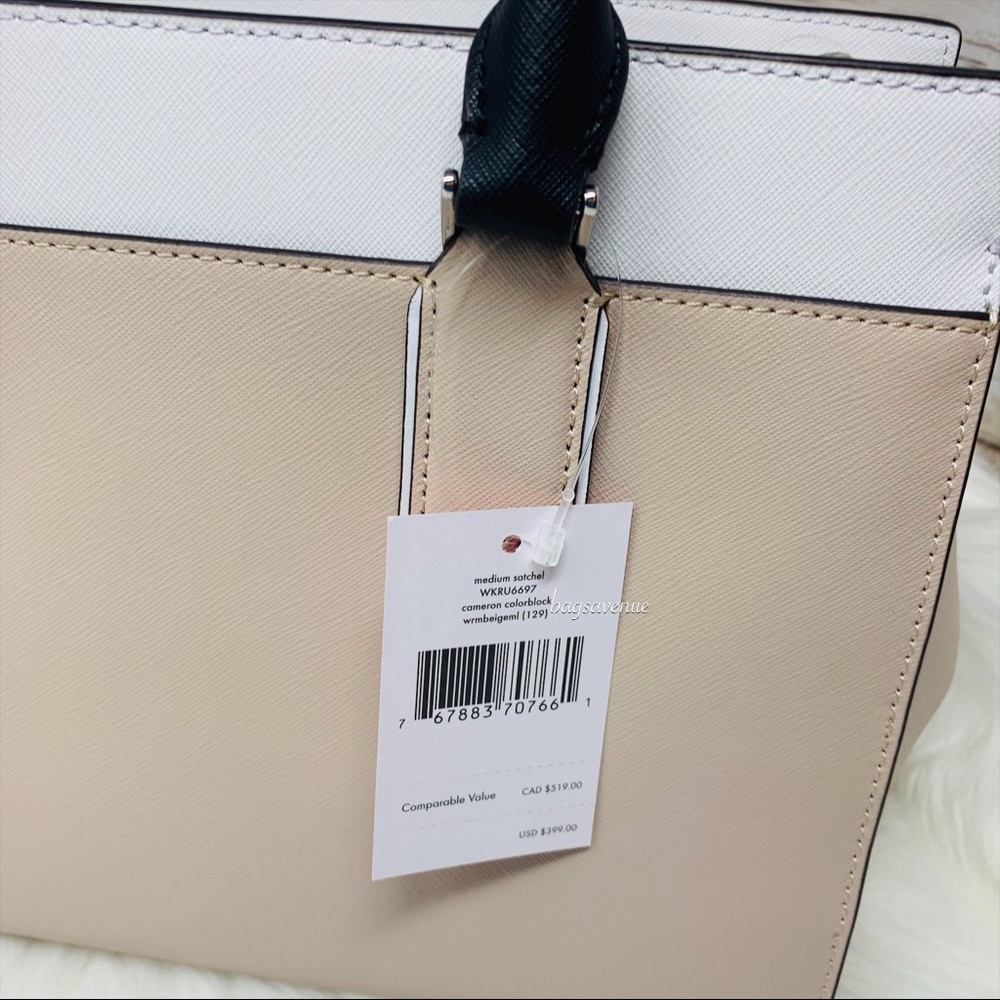 Kate spade Cameron medium satchel warm beige black - Picture 5 of 10